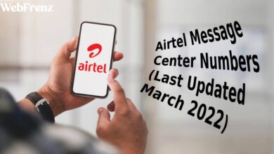 Airtel Message Centre Numbers India