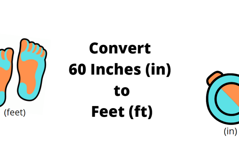 60 Inches in Feet